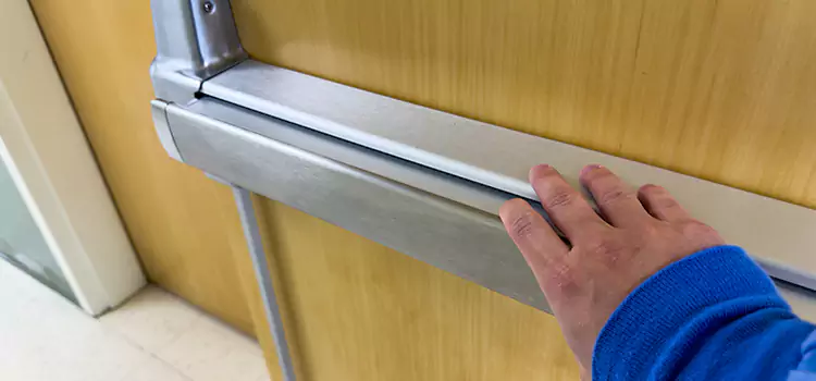 Installing a Push Bar on a Door Lake Magdalene